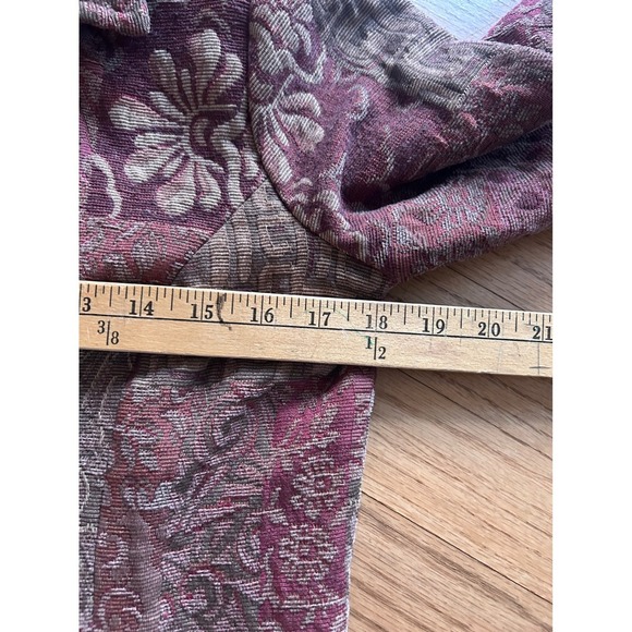 Christopher Banks Tapestry Floral Print Zip Up Jacket Coat S Small Burgundy - Picture 6 of 6